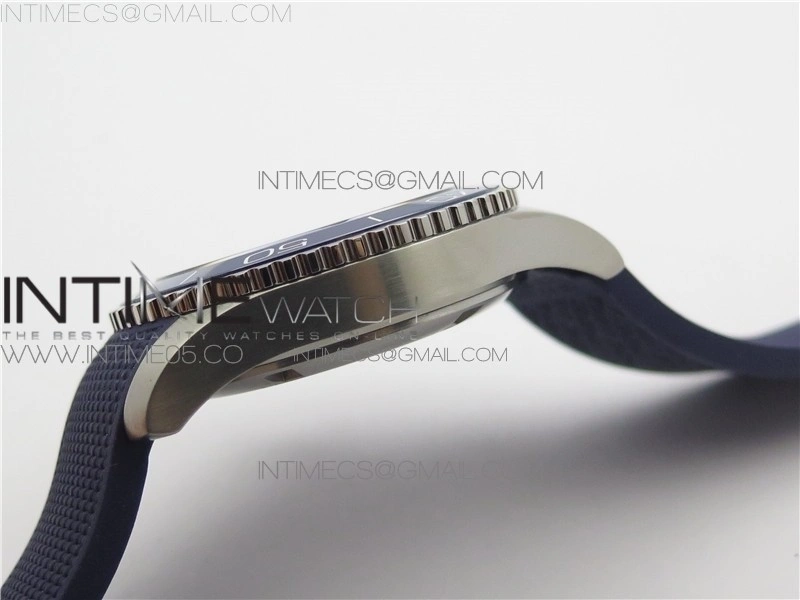 Conquest L3.840.4.56.6 Real Ceramic Bezel SS ZF 1:1 Best Edition Blue dial On Rubber Strap A2824